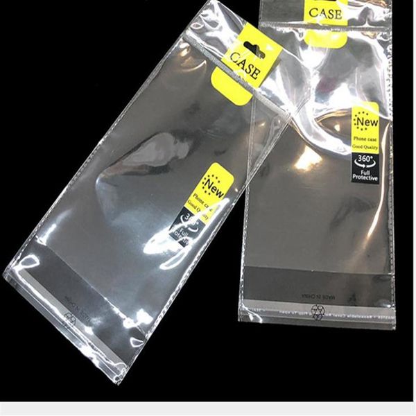 2000x Case de teléfonos celulares Empaquetación de plástico Paquete minorista Bolsas de cremallera Bolsa autoadhesiva Opp Poly Plastic Bag Pouch para iPhone325J