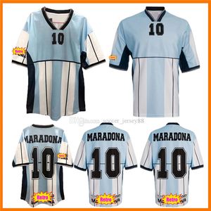 2001 Maradona Retro maillots de football Hommage Diego Armando 01 Camiseta Argentine Partido Homenaje Vintage classique uniforme Camisa de futebol maillot de football