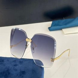 2001 zonnebril voor dames mode wrap zonnebril frameloze coating uv-bescherming lens koolstofvezel benen zomerstijl topkwaliteit 20294h