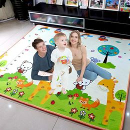 200180 cm plegable de dibujos animados bebé estera de juego Xpe Puzzle para niños almohadilla de escalada niños alfombra juegos esteras juguetes para niños 240223