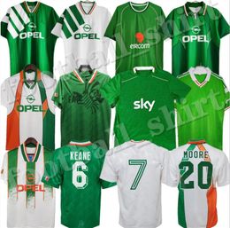 2002 1994 Jerseys de fútbol retro irlandés Keane Vintage Football Jersey 2024 2025 1990 1992 1996 02 03 Irlanda lejos McGrath Keane Duff Staunton Houghton McAteer Top