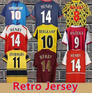 2002 2005 HENRY BERGKAMP Camisetas de fútbol RETRO para hombre 94 97 V. PERSIE VIEIRA MERSON ADAMS Local Visitante Tercera camiseta de fútbol Uniformes de manga larga corta