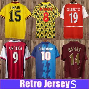2002 2005 Henry Bergkamp Mens Retro Soccer Jerseys 94 97 V. Persie Vieira Merson Adams thuis weg 3e voetbalshirt Korte lange mouwen uniformen