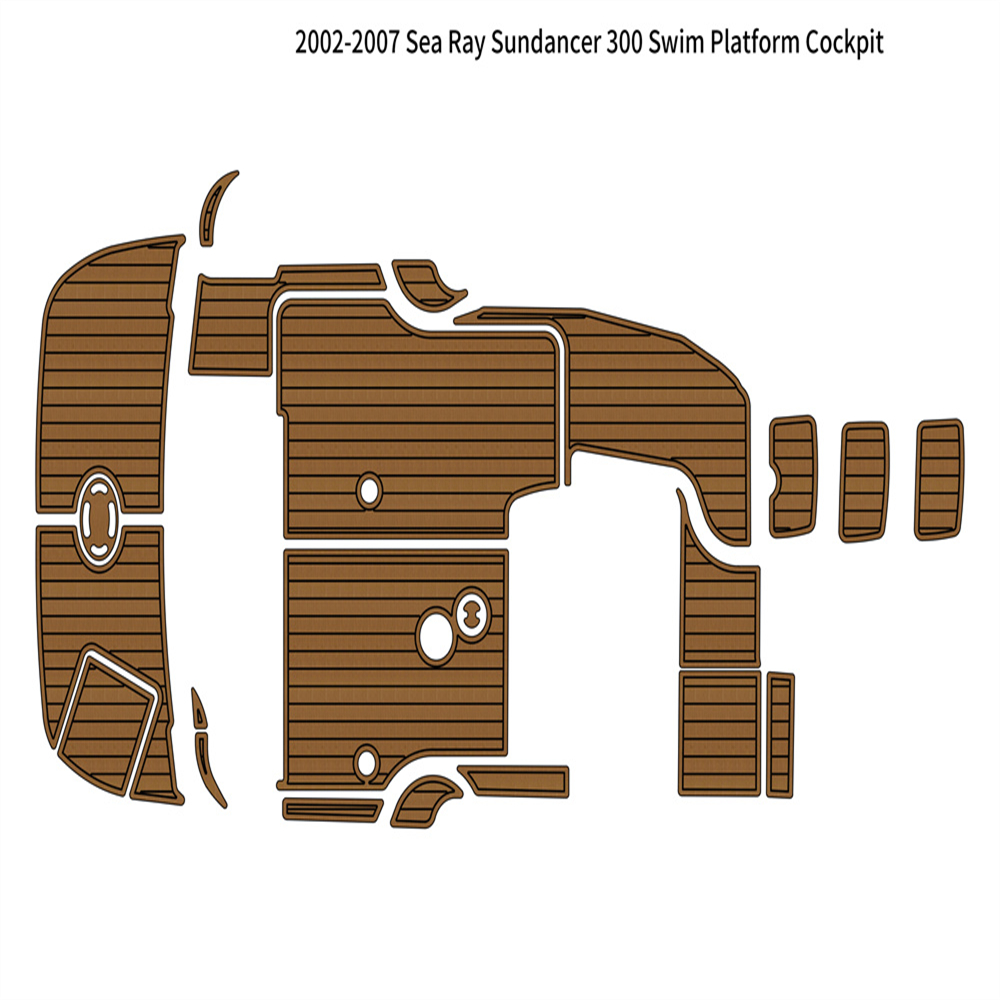 2002-2007 Sea Ray Sundancer 300 Yüzme Platformu Kokpit Ped Tekne Eva Tik Zemin Kendi Kendini Destekleme Ahenif Seadek Gatorstep Stil Zemin