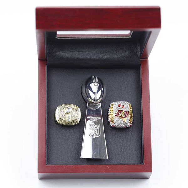 2002 2020 Tampa Bay Pirate Tb Round Championship Ring 2 pièces plus boîte à trophées