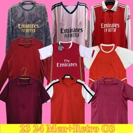 2002 Arsen Henry Bergkamp Mens Retro Soccer Jerseys Kit V. Persie Vieira Merson Adams Home Away 3ème Maillot de football Maillots à manches longues Uniformes Formation Hommes Kit