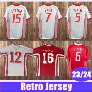 1998 2002 China Retro Soccer Jersey 02 03 PR chino Li Tie Zhao Junzhe Sun Jihai Du Wei Su Maozhen Ma Mingyu Classic Vintage Zhiyi Fan Camiseta de fútbol