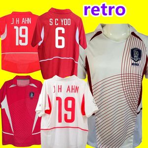 2002 Camiseta de fútbol retro de Corea del Sur C G SONG Ahn Jung-hwan M B HONG Park Ji-sung T Y KIM camiseta de fútbol clásica vintage 8888