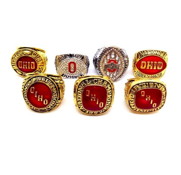 2002201419611968195419571970 Big Ten Ohio State Buckeyes Football World Series Championship Ring Size113063130