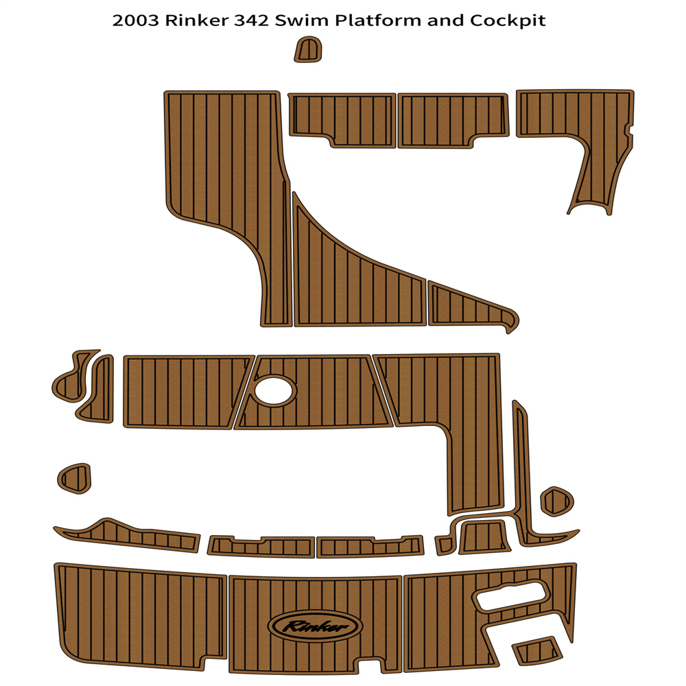 2003リンカー342スイムプラットフォームコックピットパッドボートエヴァフォームフェイクチークデッキフロアマットセルフバッキングアヘースシーデクゲーターステップスタイルフロア