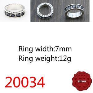 20034 S925 anillo de plata esterlina letra ancla Punk Hip Hop Red rojo personalizado Simple estilo de pareja regalo de amante