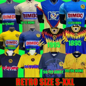 2004 2005 Club America Retro Soccer Jerseys 2001 02 1999 98 LIGA MX 1916-2006 90e 13 14 Chemises de football 1995 1990 S.CABANAS ZAMORANO BRANDAO CHUCHO 1988 97 Uniformes pour hommes