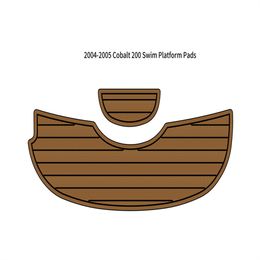 2004-2005 Cobalt 200 plataforma de natación almohadilla de paso para barco alfombra de piso de cubierta de teca de espuma EVA