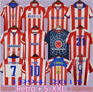 2004 2005 Maillots de football rétro Atletico Madrids kun Aguero Griezmann MAXI F.TORRES 04 05 10 11 13 14 15 94 95 96 97 Gabi Forlan SIMAO maillot de football classique vintage