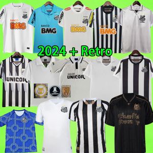 Santos 2024 2025 Soccer Jerseys Pele Retro 1956 1958 1970 1993 1997 1998 1999 2001 2012 2013 Vintage Football Shirt Boys 24 25 Willian Morelos Jr Sandry Neymar Kids
