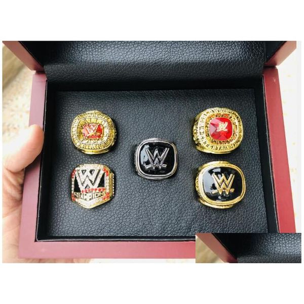 2004 2008 Wrestling Entertainment Hall of Fame Team Champions Championnat Bague Ensemble avec boîte en bois Fan Hommes Garçon Cadeau Drop Livraison Dhwkl