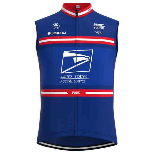 2004 Competencia EE. UU. Equipo postal hombre retro ciclismo jersey sin mangas ropa triatlón mtb jersey jersey hombre