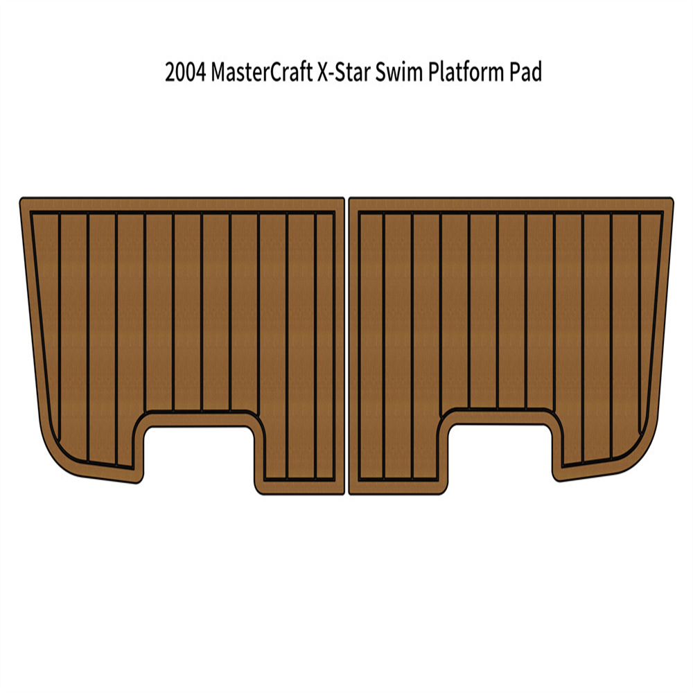 2004 Mastercraft X-Star Swim Platform Pad Boat Eva Foam faux teak däck golvmatta självstöd ahesiv seadek gatorstep stil golv