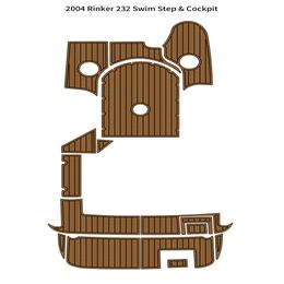 2004 Rinker 232 Swim Platform Cockpit Pad Boat EVA Foam Faux Teck Deck Floor Mat Self Backing Ahesive SeaDek Gatorstep Style Floor