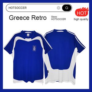 2004 voetbalshirts GRIEKENLAND 2004 Retro Charisteas Giakoumakis Nikolaidis Zagorakis Karagounis GRIEKENLAND Heren shirts Home Vintage Jersey voor klassiek voetbal Shir