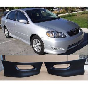 2005-2006 Corolla S Fatory Style Body kit Front Bumper Lip L-R Fender imprimación negra sin pintar