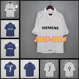 2005 2006 REAL MadridS Retro voetbalshirts vintage voetbalshirt klassieke Camiseta de futbol 05 06 top kwaliteit R.CARLOS RAUL Robinho Zidane Guti Cicinho S-2XL