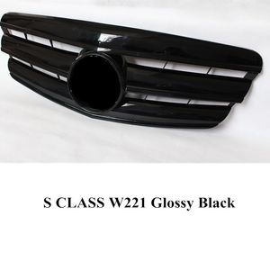 2005-2009 Een stuk ABS voorkant Auto Grilles voor S Klasse W221 Glanzend zwart / Matte / Silver Car of Grille