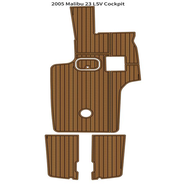 2005 Malibu 23 LSV Cockpit Pad Boat EVA Espuma Faux Teak Deck Floor Mat Flooring