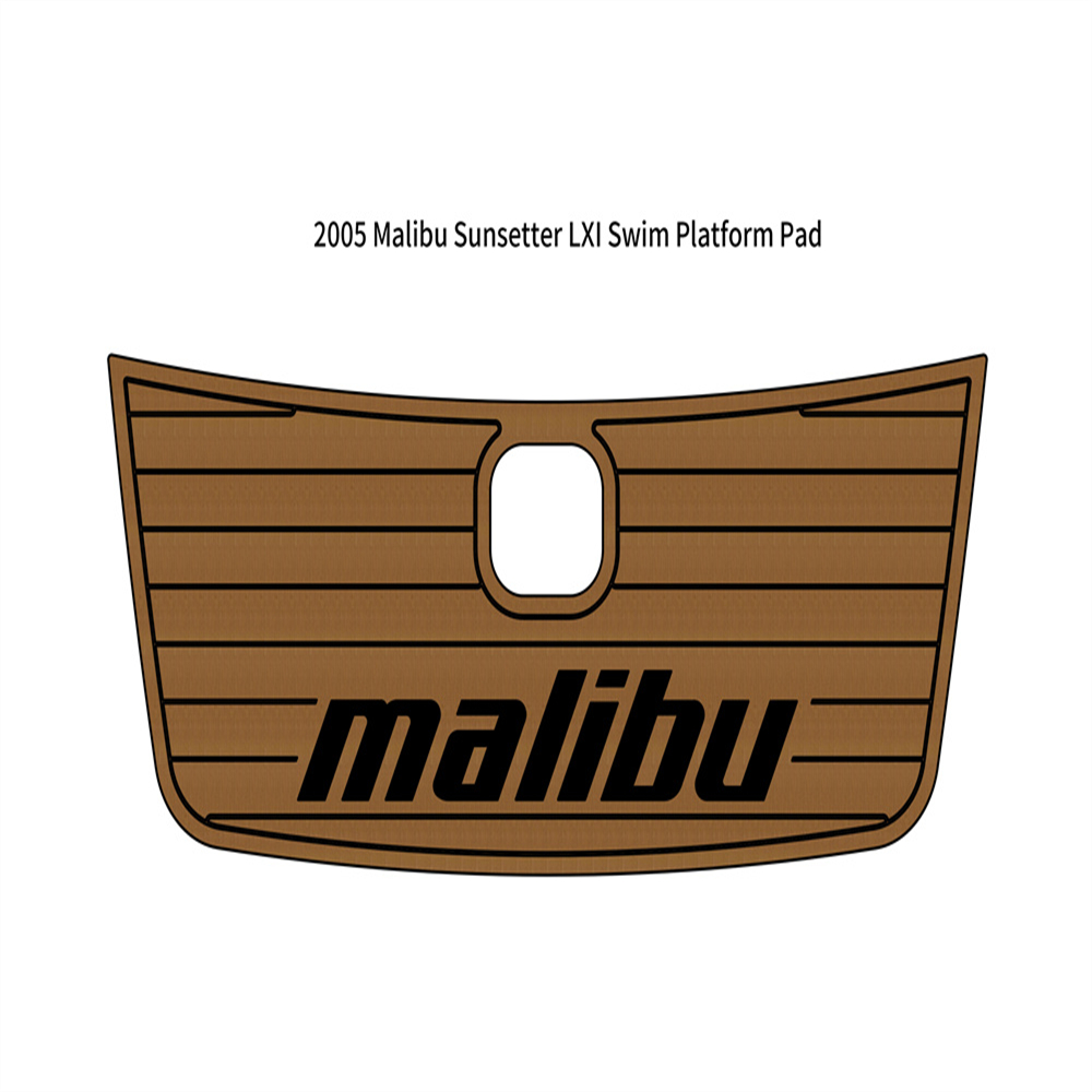 2005 Malibu Sunsetter LXI Badeplattform-Pad für Boot, EVA-Schaum, Teak-Deck-Bodenmatte, selbstklebender, selbstklebender SeaDek-Boden im Gatorstep-Stil