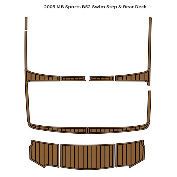 Plataforma de natación deportiva B52 de 2005 MB, almohadilla de cubierta trasera para barco, estera de suelo de teca de espuma EVA, autoadhesivo, suelo estilo Gatorstep SeaDek