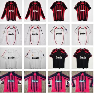 2006 2007 2008 Ac MILANS Retro Soccer Jerseys 06 07 08 manches longues Kaka Baggio Maldini VAN BASTEN Pirlo Inzaghi Gullit Shevchenko Vintage Shirt Classic Kit