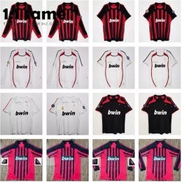 2006 2007 2008 Camisetas de fútbol retro 06 07 08 manga larga Baggio Maldini VAN BASTEN Pirlo Inzaghi Gullit Shevchenko Camisa vintage Kit clásico