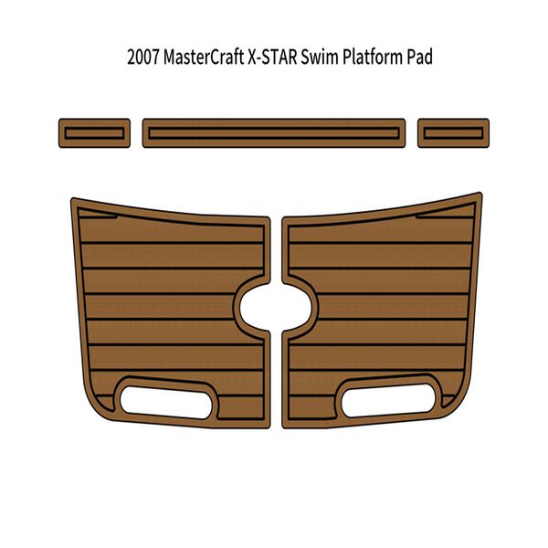 2007 MasterCraft X-STAR Swim Platform Pad Boat EVA Faux Foam Teak Deck Floor Mat Self Backing Ahesive SeaDek Gatorstep Style Floor
