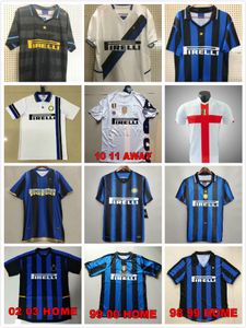 2008 2009 10 11 12 Milito J.Zanetti Inter Retro Soccer Jerseys 97 98 99 Djorkieff Sneijder Milano Classic Maglia 2002 2003 Jersey de football Vintage