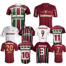 2008 2009 2011 2012 maillots de football rétro Fluminense 2013 2002 2003 Jorginho Romario Fred DECO Neves T.Silva 100e anniversaire maillot de football classique vintage
