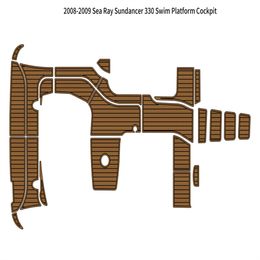 2008-2009 Sea Ray Sundancer 330 zwemplatform cockpit pad boot eva teak vloer