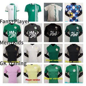 2023 2024 Player Fans Algérie Soccer Jerseys Deux étoiles DELORT OUNAS BENTALEB MAHREZ BELAILI SLIMANI BENNACER BENSEBAINI Maillot de football d'entraînement de l'équipe nationale ATAL