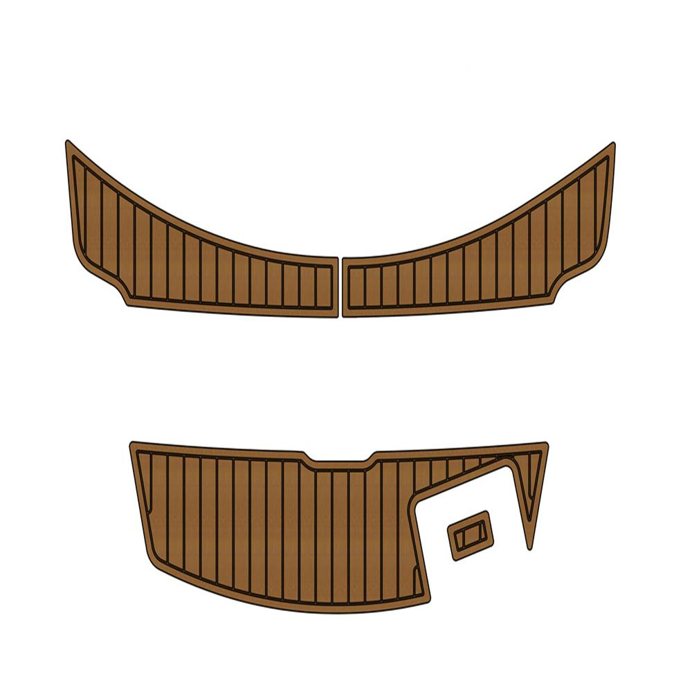 2008–2012 Sea Ray 185 Sport Badeplattform-Pad für Boot, EVA-Schaum, Teak-Deck, Bodenmatte, selbstklebende SeaDek-Pads im Gatorstep-Stil