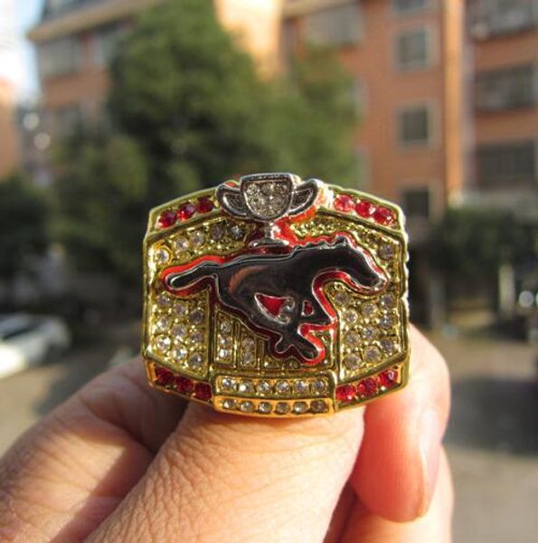 2008 Stampeders de Calgary La 89e Coupe Grey Championnat Bague Hommes Fan Souvenir Cadeau En Gros 2024