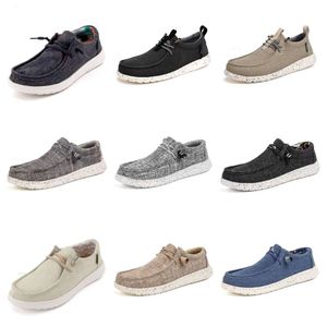2008 Italie The Shoe Revolution Casual Hey Dude Femmes Wendy Casual Summer Couple Slip-On Heydude Shoe Sh Trendy Hommes Toile Ensembles Pieds Paresseux Slip On 438
