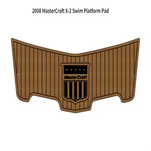 2008 MasterCraft X-2 Boat Swim Platform Pad Boat Eva Foam Faux Teak Deck Floor Self Backing Ahesive Seadek Gatorstep Style Flooring