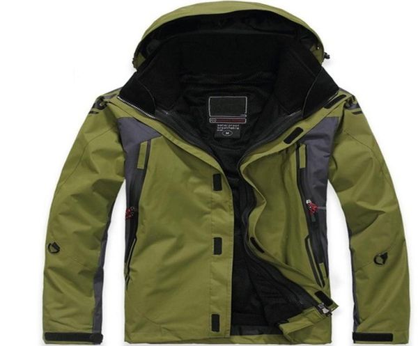 2008 de calidad superior Nuevo Men039s invierno al aire libre impermeable chaqueta a prueba de viento 2in1 cálido tiene chaqueta de esquí con capucha Camping Trekking Skiing4050316