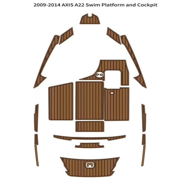 2009-2014 AXIS A22 plataforma de natación almohadilla de cabina barco EVA espuma cubierta de teca alfombra de suelo SeaDek MarineMat estilo Gatorstep autoadhesivo