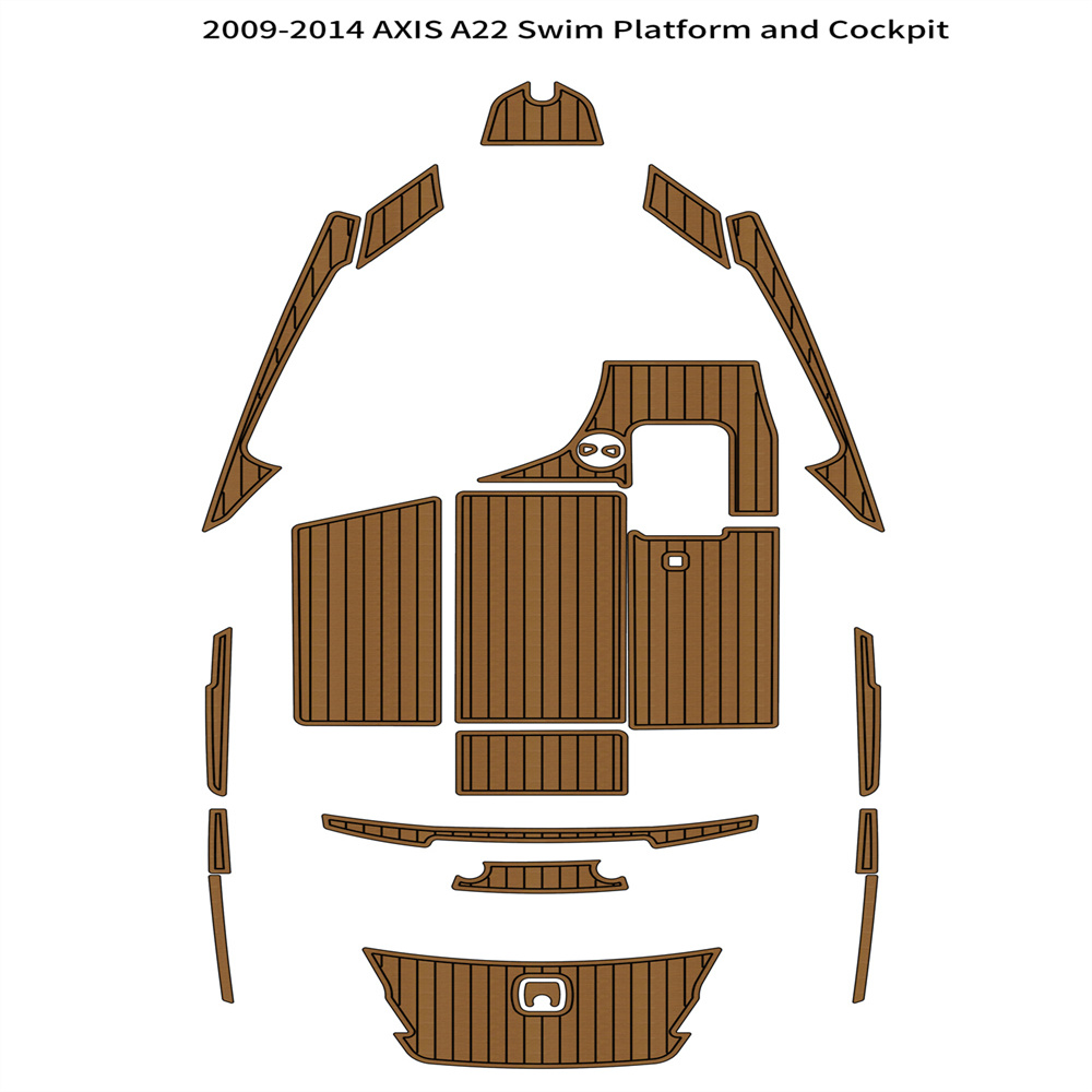 2009-2014 AXIS A22 Swim Platform Cockpit Pad Boat EVA Foam Teak Deck Floor Mat