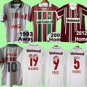 2009 Retro Fluminense voetbalshirt FRED PIERRE JEAN W. NEM WAGNER thuisvoetbalshirt