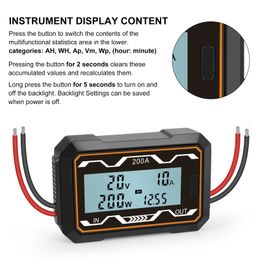 200A 150A 100A Multimeter Voltmeter Ammeter Wattmeter RC CAR Batterijtester Spanning Power Energy Electric Stroom Monitor meter