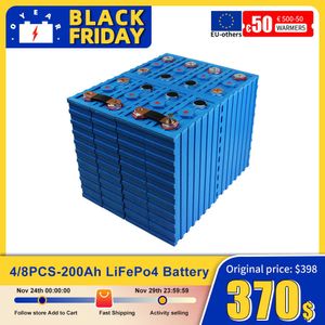200AH Lifepo4 3.2V Rechargeable Battery Lithium Iron Phosphate Solar Cell 8S 24V Battery Pack With Free Busbars For EV RV Boats