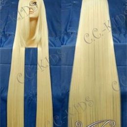 200cm perruque extra longue New Blonde Straight Cosplay Wig de haute qualité