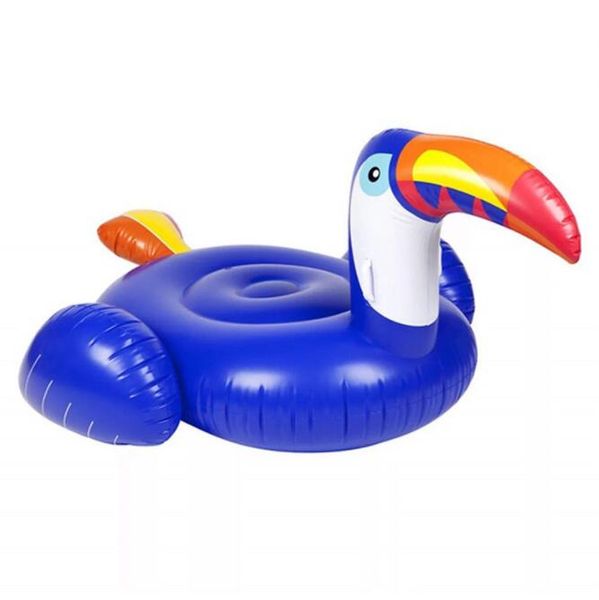 200cm gigante flamenco flotante tucan colchón salón agua flotante cisne azul pájaro flotación de piscina de agua de agua de agua tubo de baño