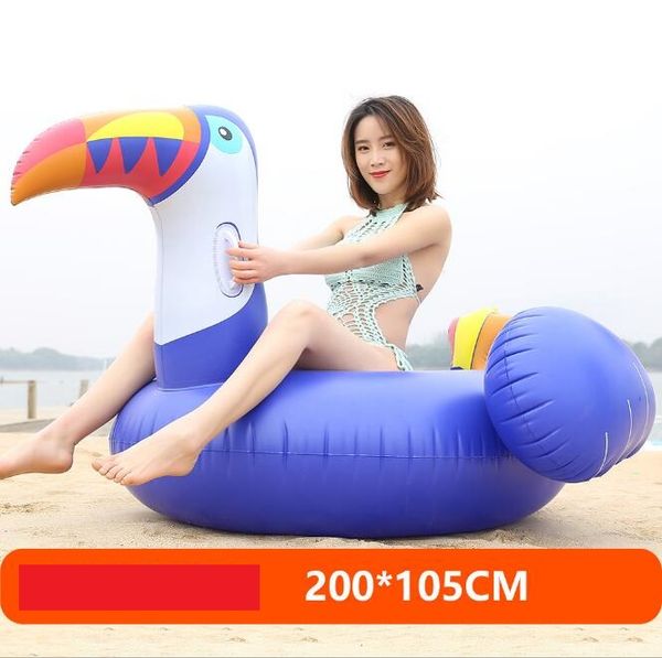 Colchón de agua inflable de 200cm, flamenco gigante, cisne, pájaro azul, flotadores, silla, piscina, anillo de natación, juguete, cama de agua, balsa, venta al por mayor